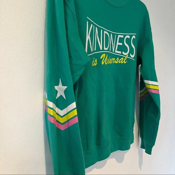 Wound Up Kindness is Universal Star Elbow Graphic Crew Neck Sweatshirt - Picture 3 of 7